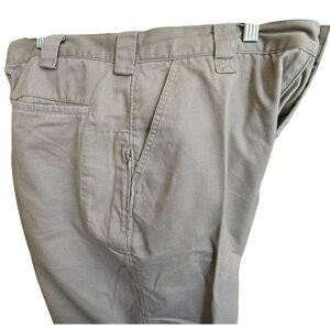 Weekender Mens Khaki Straight-Fit Chinos Side Phone Pocket Grey 36" CM2105